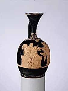 Terracotta lekythos (oil flask) by Unknown Artist
