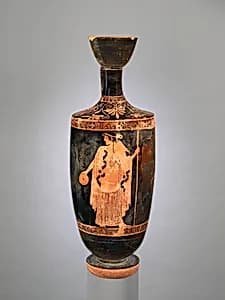 Terracotta lekythos (oil flask) by Brygos Painter