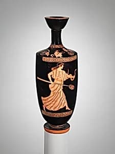 Terracotta lekythos (oil flask) by Hermonax
