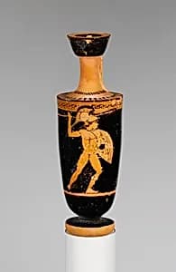 Terracotta lekythos (oil flask) by Unknown Artist
