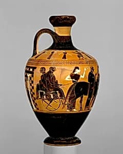 Terracotta lekythos (oil flask)