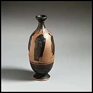 Terracotta lekythos (oil flask) by Unknown Artist