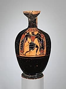 Terracotta lekythos (oil flask)