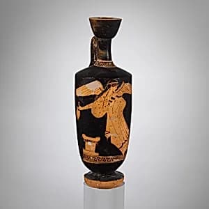 Terracotta lekythos (oil jar) by Painter of Palermo 4