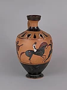 Terracotta lekythos (oil jar) by Unknown Artist