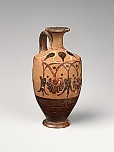 Terracotta lekythos (oil jar) by Unknown Artist