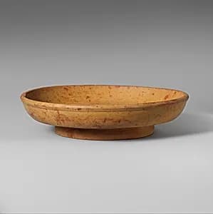 Terracotta marbled slip ware bowl by Unknown Artist