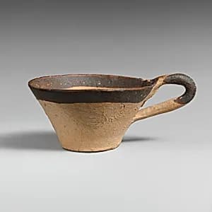 Terracotta miniature one-handled cup by Unknown Artist