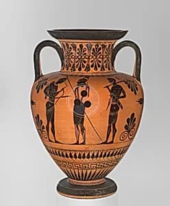 Terracotta neck-amphora (jar) by Exekias