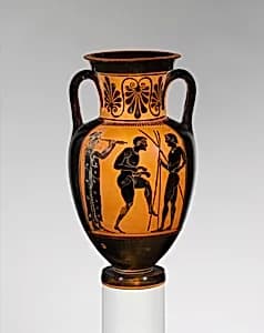 Terracotta neck-amphora (jar) by Edinburgh Painter