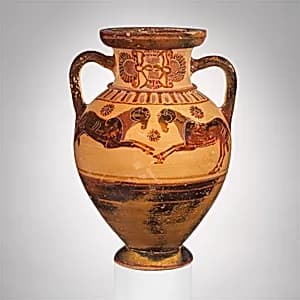 Terracotta neck-amphora (storage jar) by Prometheus Painter