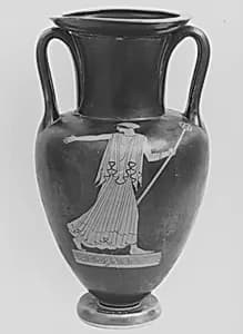 Terracotta Nolan neck-amphora (jar) by Providence Painter