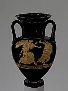 Terracotta Nolan neck-amphora (jar) by Brygos Painter