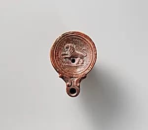 Terracotta oil lamp by Unknown Artist