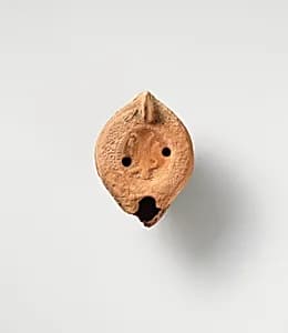 Terracotta oil lamp by Unknown Artist