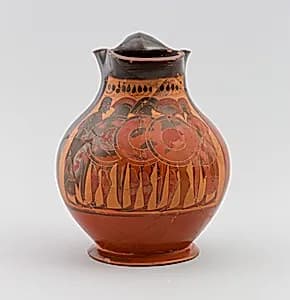 Terracotta oinochoe: chous (jug) by Amasis Painter