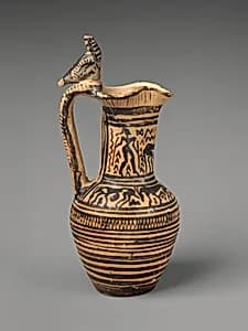 Terracotta oinochoe (jug) by Unknown Artist