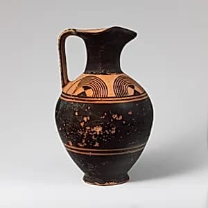 Terracotta oinochoe (jug) by Unknown Artist