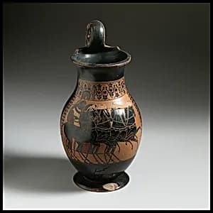 Terracotta oinochoe: olpe (jug) by Unknown Artist