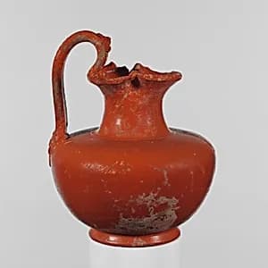 Terracotta oinochoe (wine jug) by Unknown Artist
