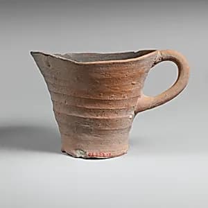 Terracotta one-handled cup by Unknown Artist