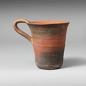 Terracotta one-handled cup by Unknown Artist