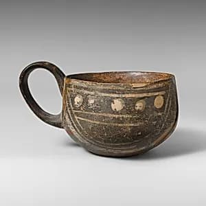 Terracotta one-handled cup by Unknown Artist