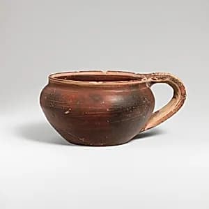 Terracotta one-handled cup by Unknown Artist