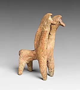 Terracotta pair of horses by Unknown Artist
