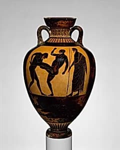 Terracotta Panathenaic prize amphora