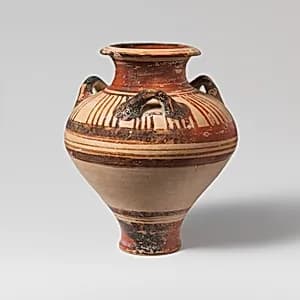 Terracotta pithoid jar by Unknown Artist