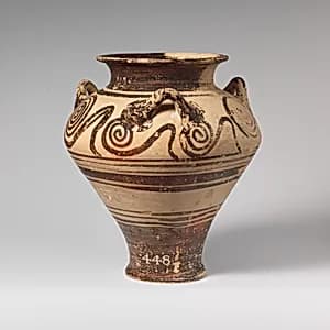 Terracotta pithoid jar by Unknown Artist