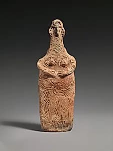 Terracotta plank-shaped figurine by Unknown Artist