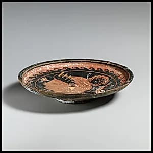 Terracotta plate by Painter of Bari 1180