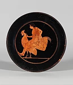 Terracotta plate by Epiktetos