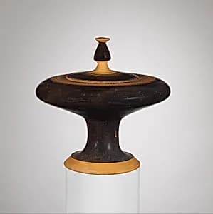 Terracotta plemochoe (vase for perfume) by Kothons Type B
