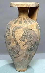 Terracotta pointed aryballos by Unknown Artist