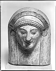 Terracotta protome of a goddess by Unknown Artist