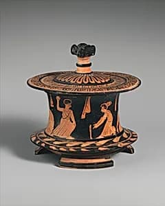 Terracotta pyxis (box) by Unknown Artist