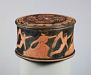 Terracotta pyxis (box) by Unknown Artist
