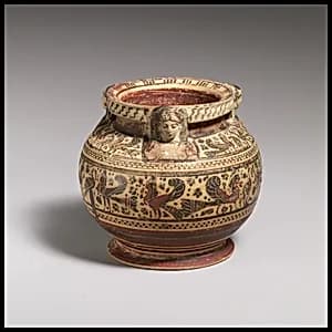 Terracotta pyxis (box) by Unknown Artist