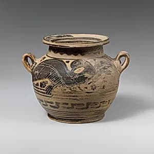 Terracotta pyxis (box) by Hermitage Painter