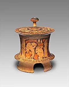 Terracotta pyxis (box) by Unknown Artist