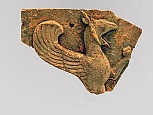 Terracotta revetment with a griffin by Unknown Artist