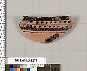 Terracotta rim fragment of a skyphos (deep drinking cup) by Unknown Artist