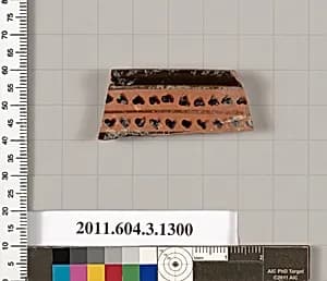 Terracotta rim fragment of a skyphos (deep drinking cup) by Unknown Artist