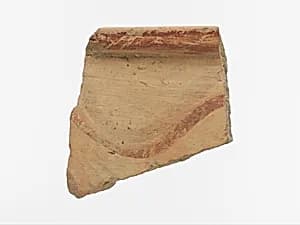Terracotta rim of a vase by Unknown Artist