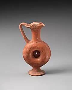 Terracotta ring vase by Unknown Artist
