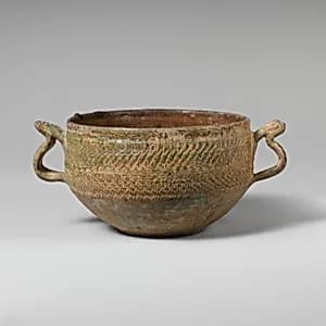 Terracotta scyphus (drinking cup) by Unknown Artist