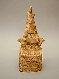 Terracotta seated figure by Unknown Artist